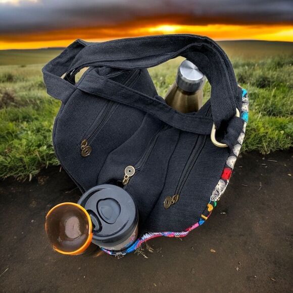 Boho Embroidered Backpack Purse - Picture 2 of 15